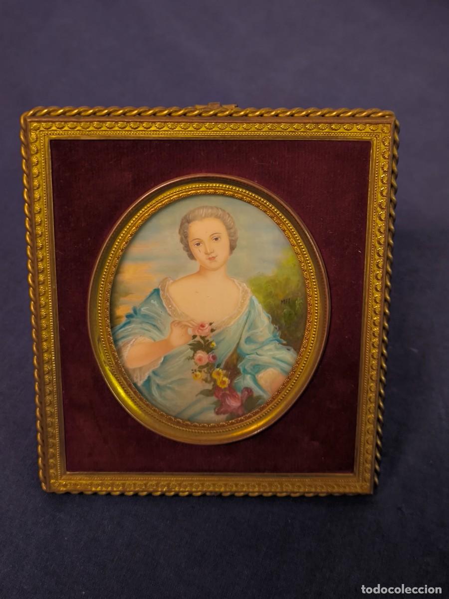 Arte: MINIATURA FRANCESA SOBRE PLACA Y PINTADA AL GOUACHE