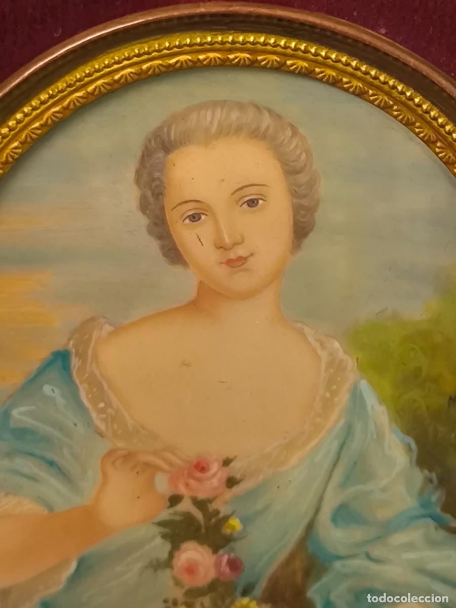 Arte: MINIATURA FRANCESA SOBRE PLACA Y PINTADA AL GOUACHE - Foto 4