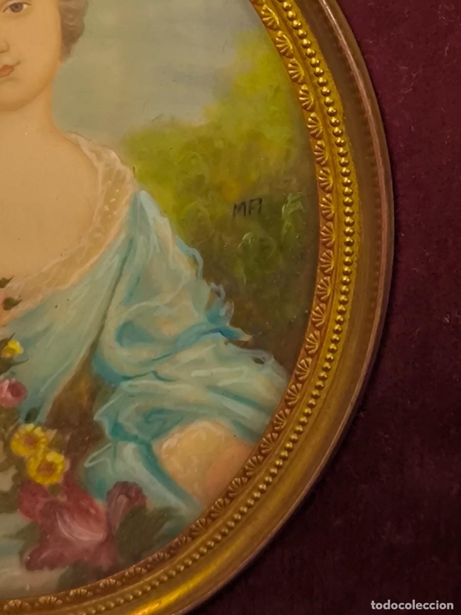 Arte: MINIATURA FRANCESA SOBRE PLACA Y PINTADA AL GOUACHE - Foto 5