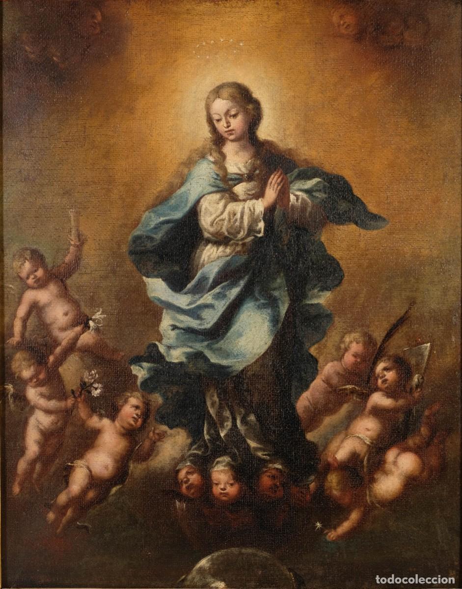 Arte: Pedro Atanasio de Bocanegra (Granada, 1638-1689) &Oacute;leo sobre lienzo &rdquo;Virgen Inmaculada con &aacute;ngeles&rdquo;