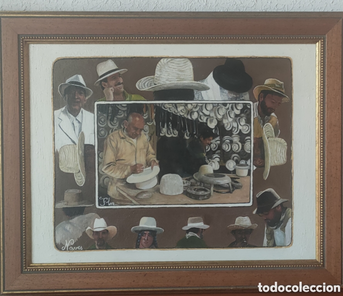 Art: Original Oil Painting &rdquo;A la cabeza de la distinci&oacute;n&rdquo; by Flor Naves (2001)