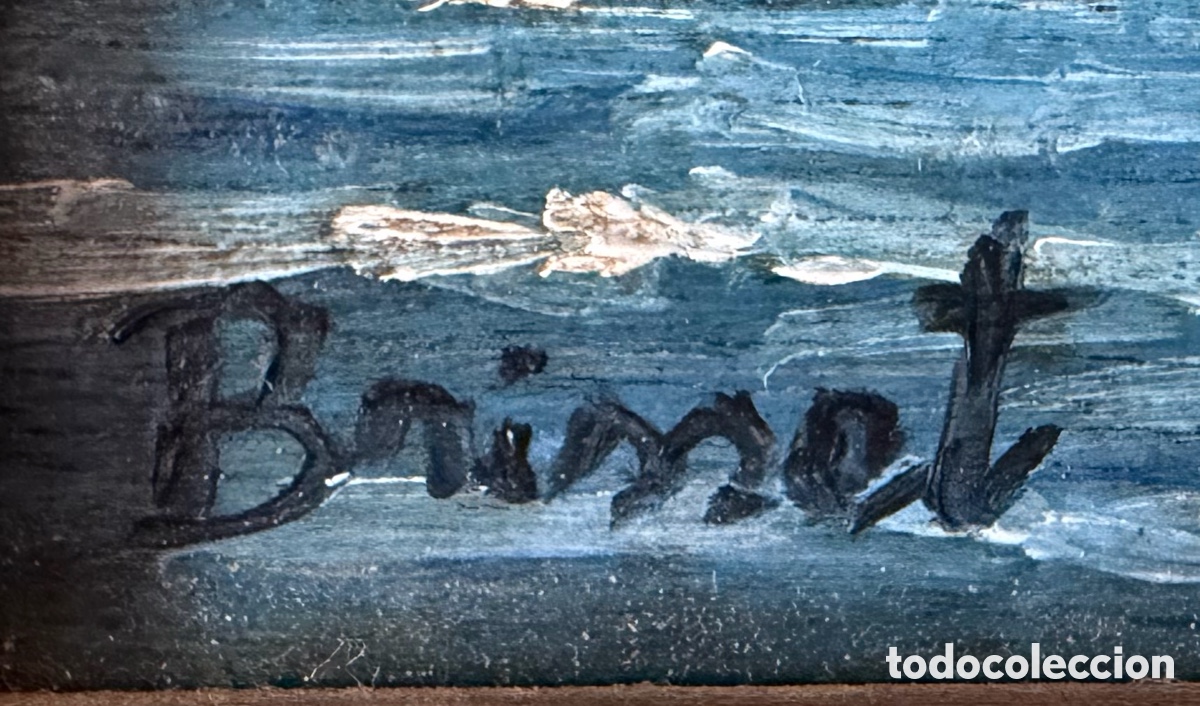 Arte: Marina al &Oacute;leo sobre tabla - Foto 3
