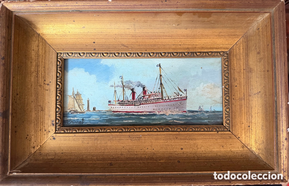 Arte: Marina al &Oacute;leo sobre tabla