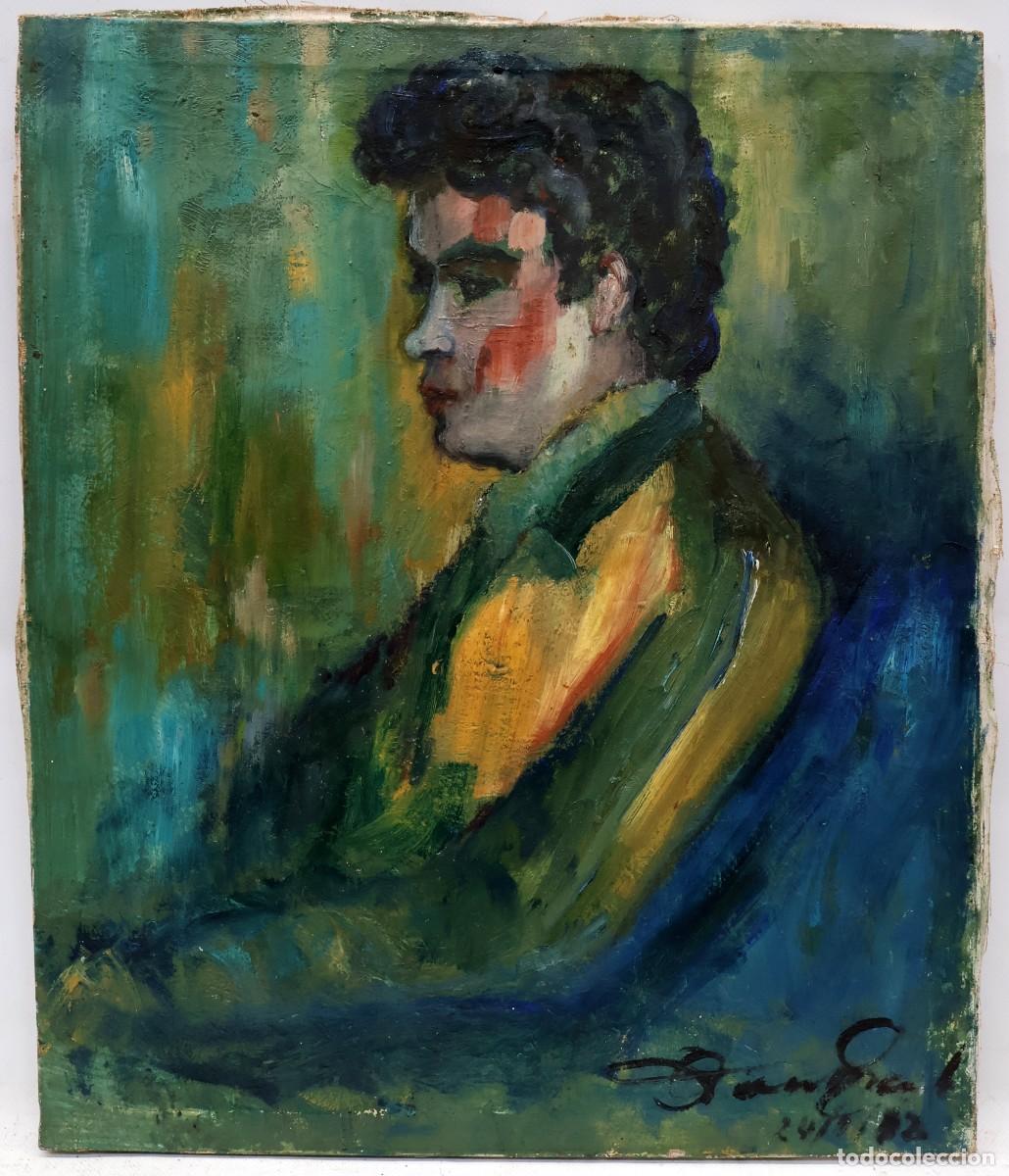 Arte: ANTONI FONT I ESCALA (Arenys de Mar, Siglo xx) OLEO SOBRE TELA. RETRATO