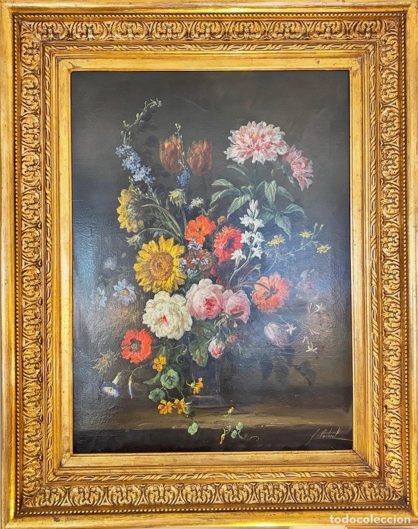 Arte: Maravilloso, bodeg&oacute;n de flores antiguo