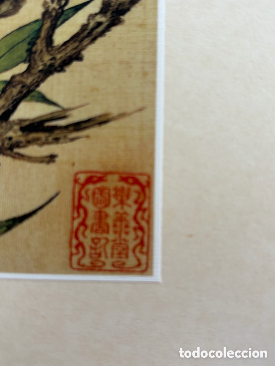 Arte: Pintura china sobre seda de inspiraci&oacute;n/ tradici&oacute;n Lang Shining( Giuseppe Castiglione)con numerosos