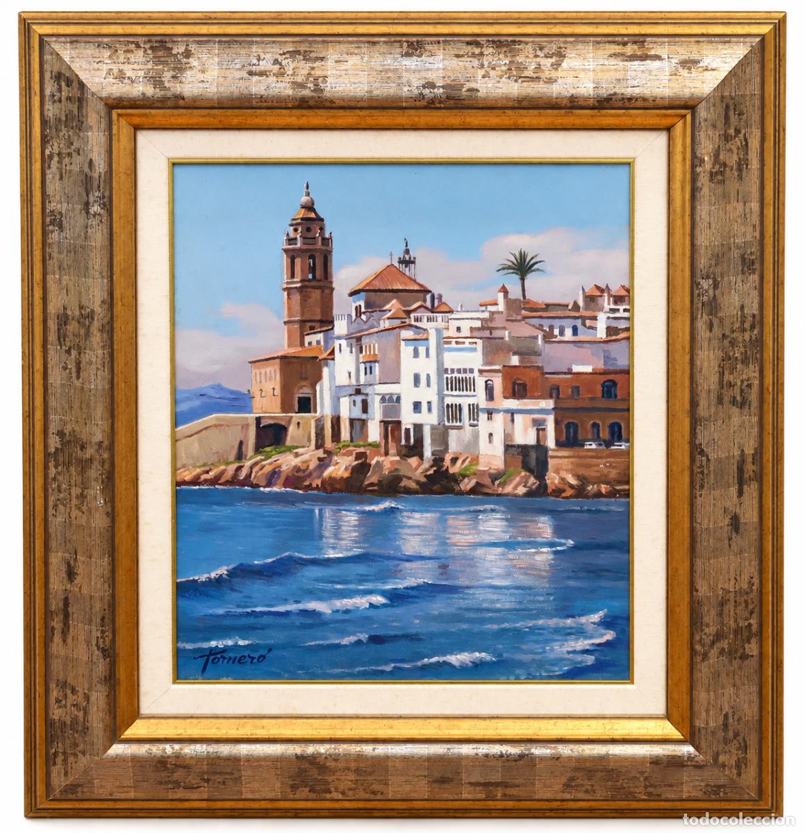 Arte: FRANCESC TORNER&Oacute; G&Oacute;MEZ (1934) OLEO SOBRE TELA. VISTA DE SITGES