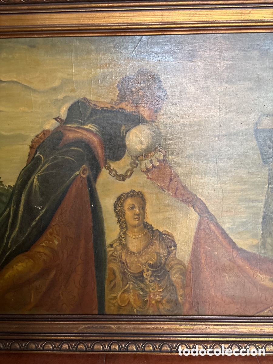 Arte: &Oacute;leo sobre lienzo escena b&iacute;blica - Foto 3