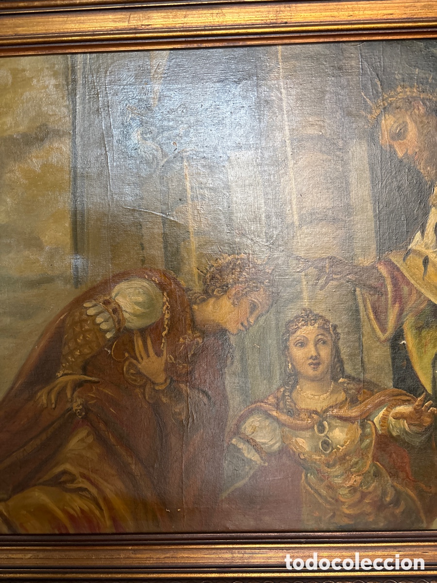 Arte: &Oacute;leo sobre lienzo escena b&iacute;blica - Foto 5