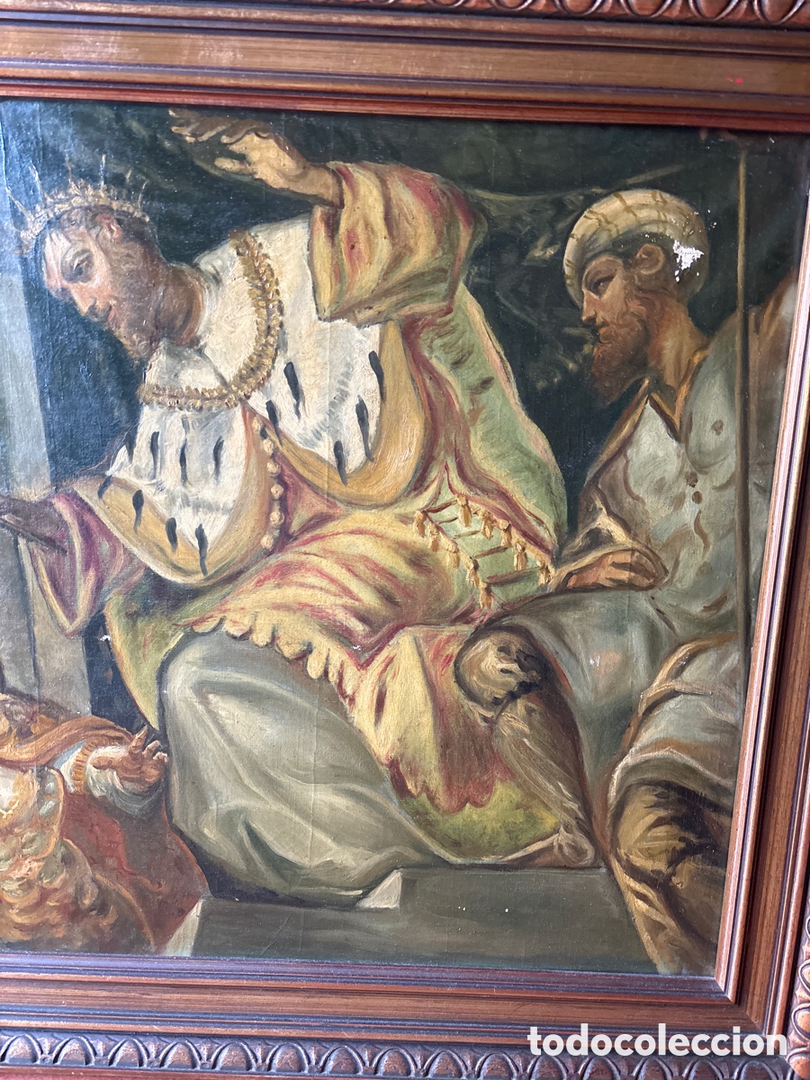 Arte: &Oacute;leo sobre lienzo escena b&iacute;blica - Foto 6