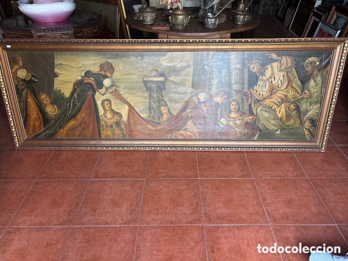 Arte: &Oacute;leo sobre lienzo escena b&iacute;blica