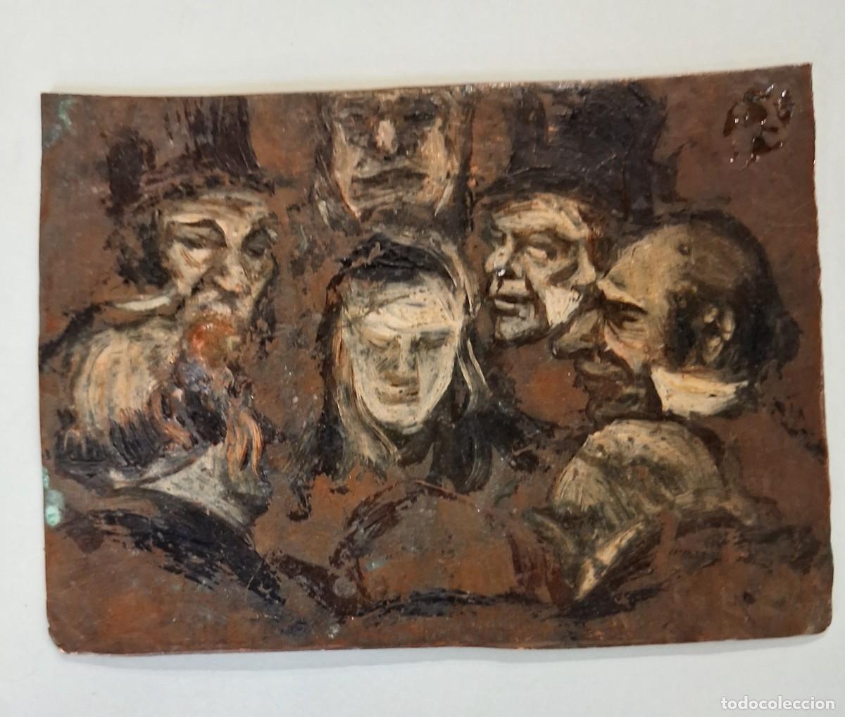Arte: Personajes S.XIX oleo sobre cobre