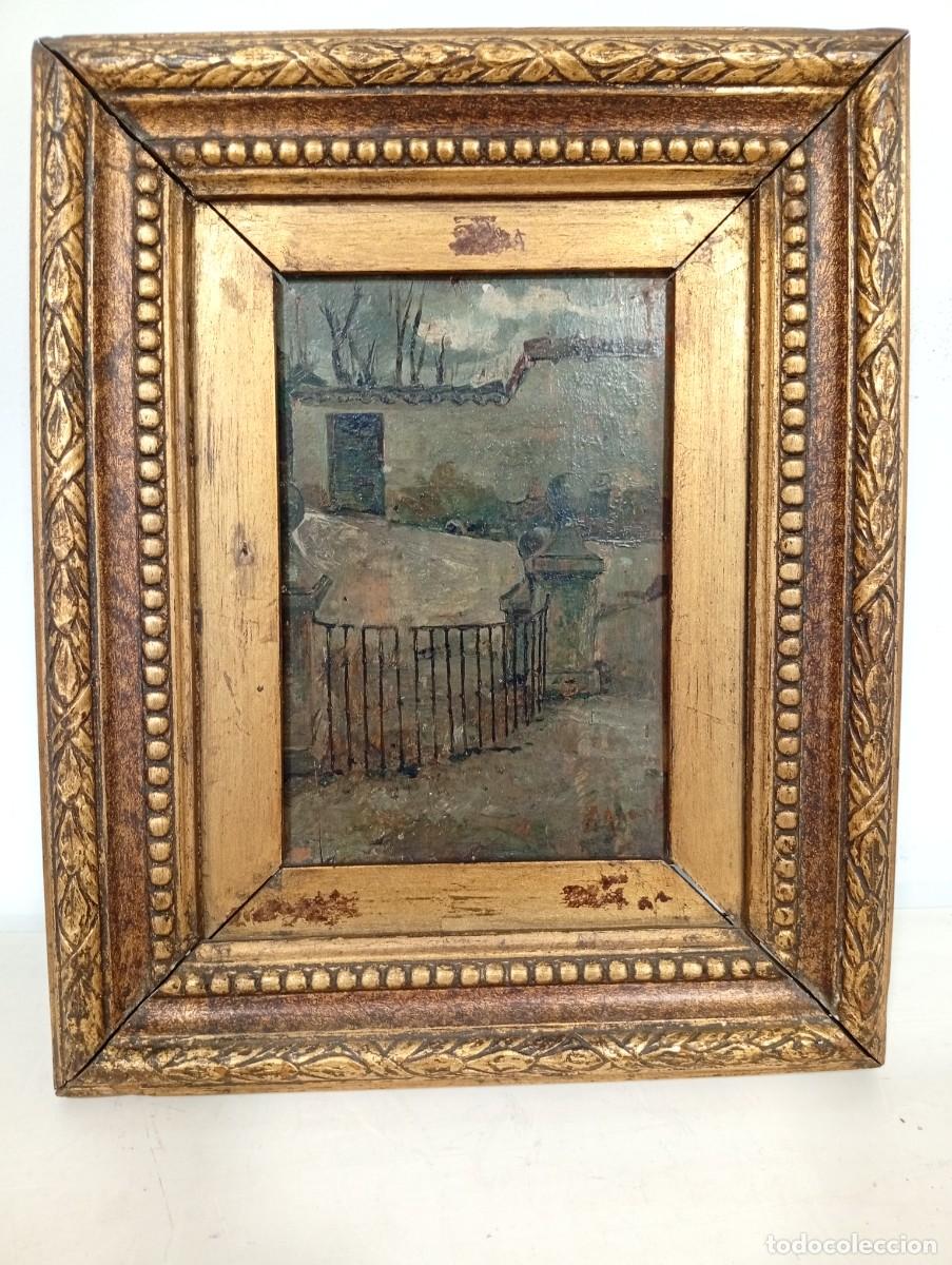 Arte: Luis Jim&eacute;nez Aranda - Calle de Sevilla. Oleo sobre tabla. Firmado y documentado.