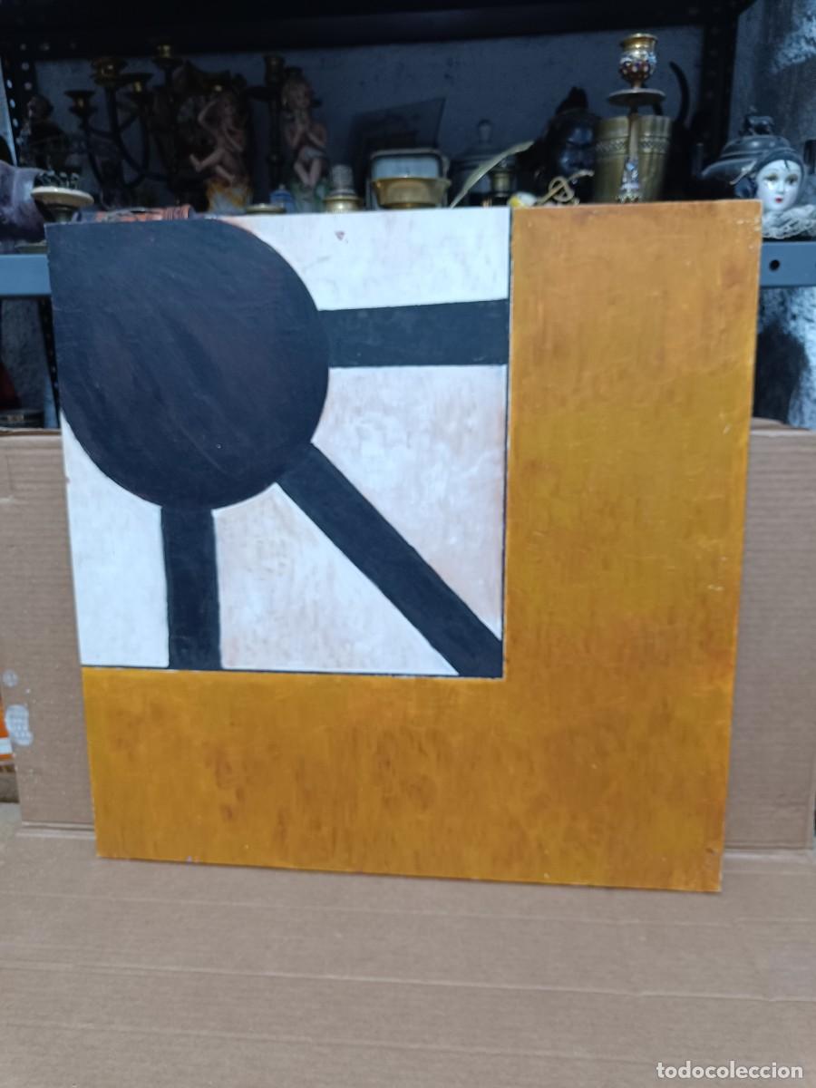 Arte: ANTIGUO CUADRO, OLEO SOBRE TELA, ABSTRACTO , SIN FIRMA APARENTE, A ESTUDIAR - F1