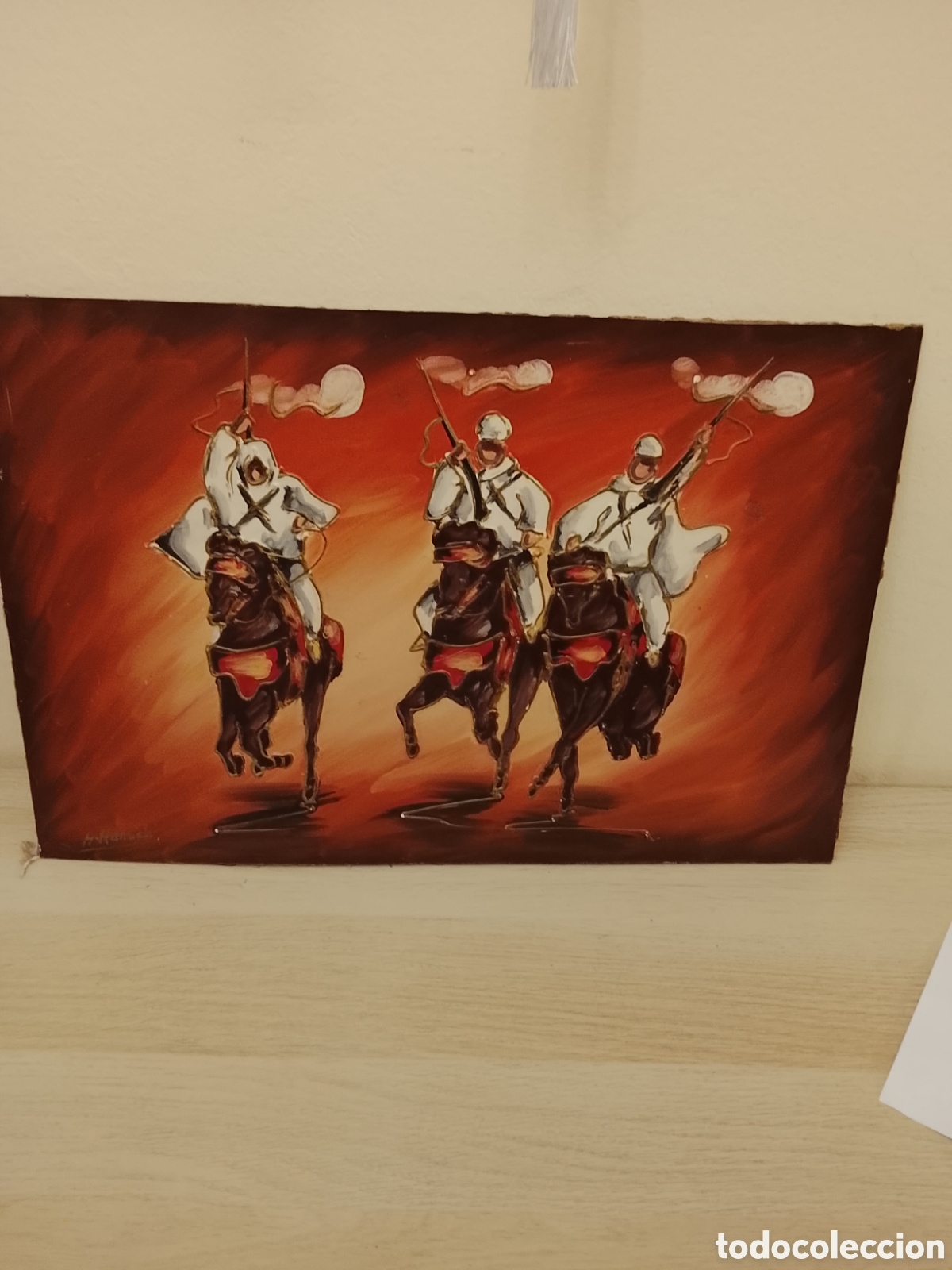 Arte: Cuadro pintado sobre ocumen .Mide 60x40 .Est&aacute; firmado.Tal cual .Ver fotos