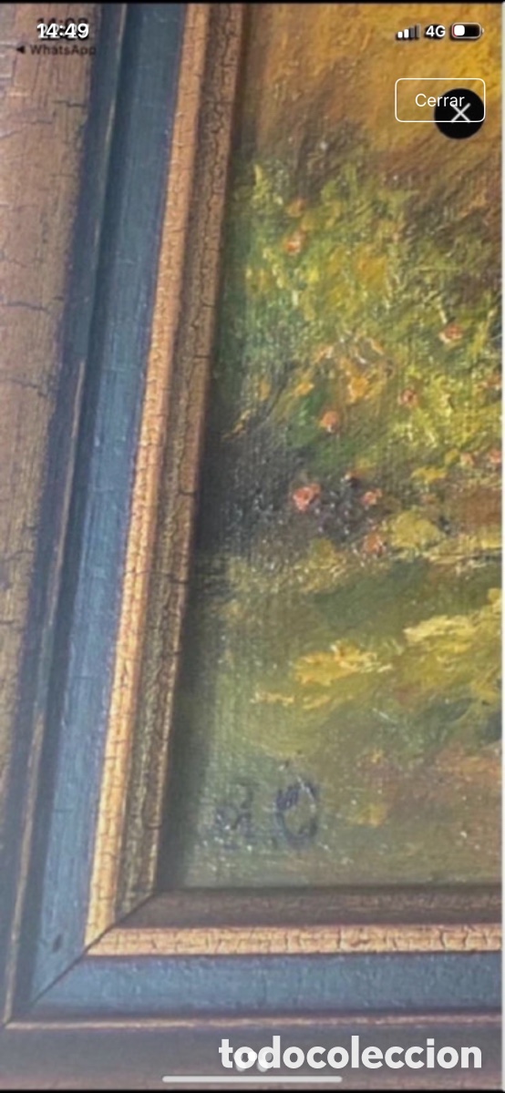 Kunst: Paisaje costumbrista. Oleo sobre lienzo