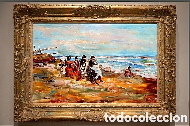 Arte: D&iacute;a de Playa FIRMADO CATALA - Foto 2