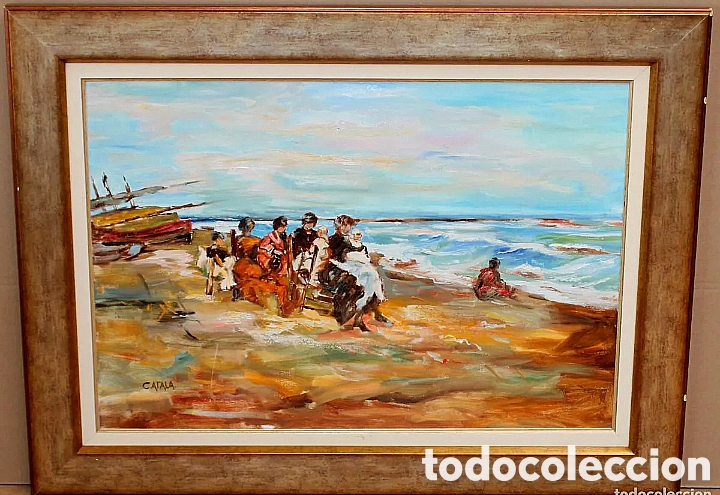 Arte: D&iacute;a de Playa FIRMADO CATALA - Foto 11