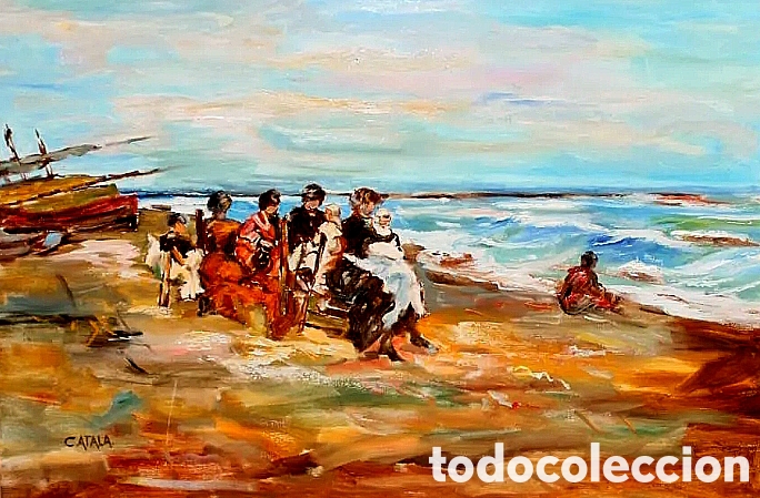 Arte: D&iacute;a de Playa FIRMADO CATALA