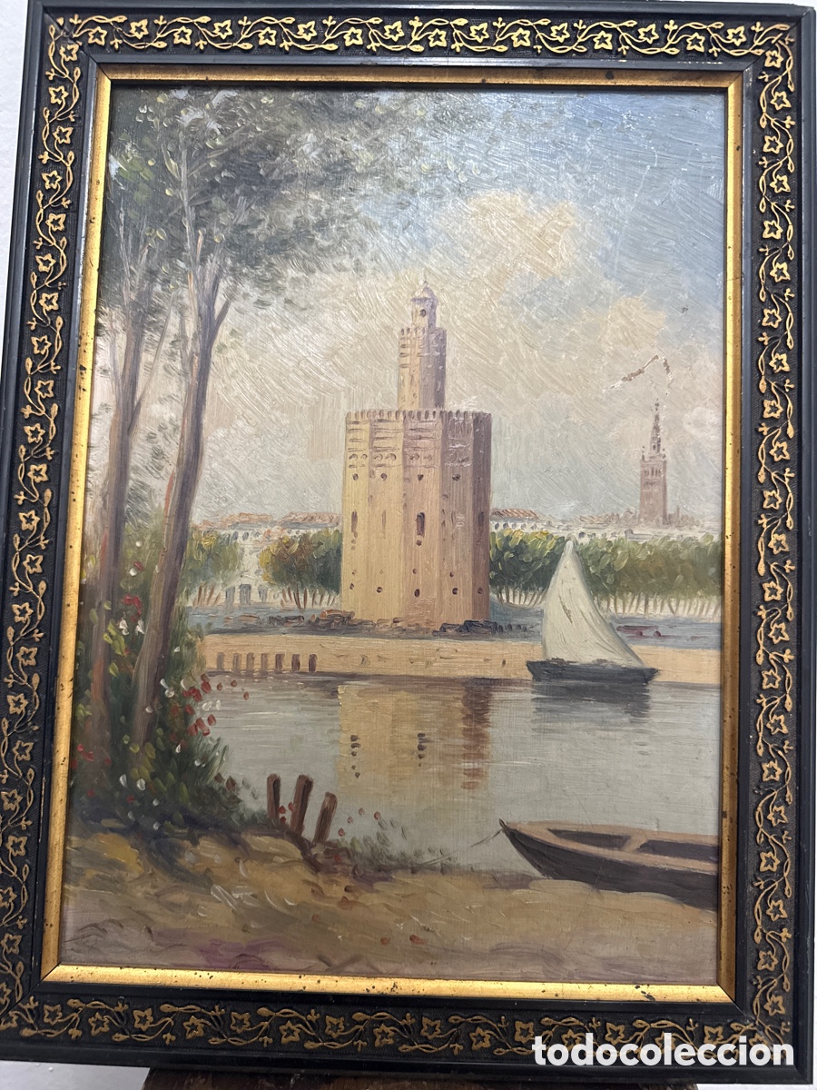 Arte: &Oacute;leo sobre tabla. Torre del Oro, Catedral. Escuela Sevillana