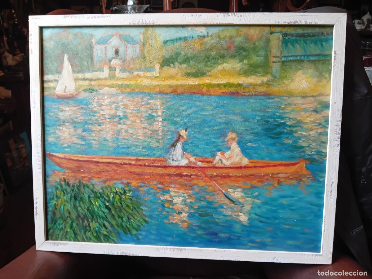 Arte: Un paseo en barca &oacute;leo sobre lienzo