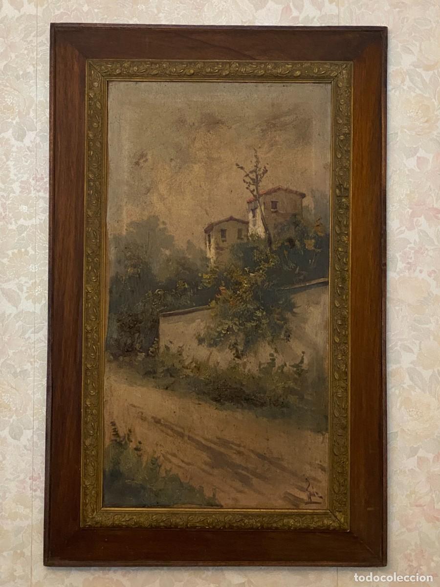 Arte: Pintura al &oacute;leo. Pintor: Ru&iacute;z. Paisaje rural