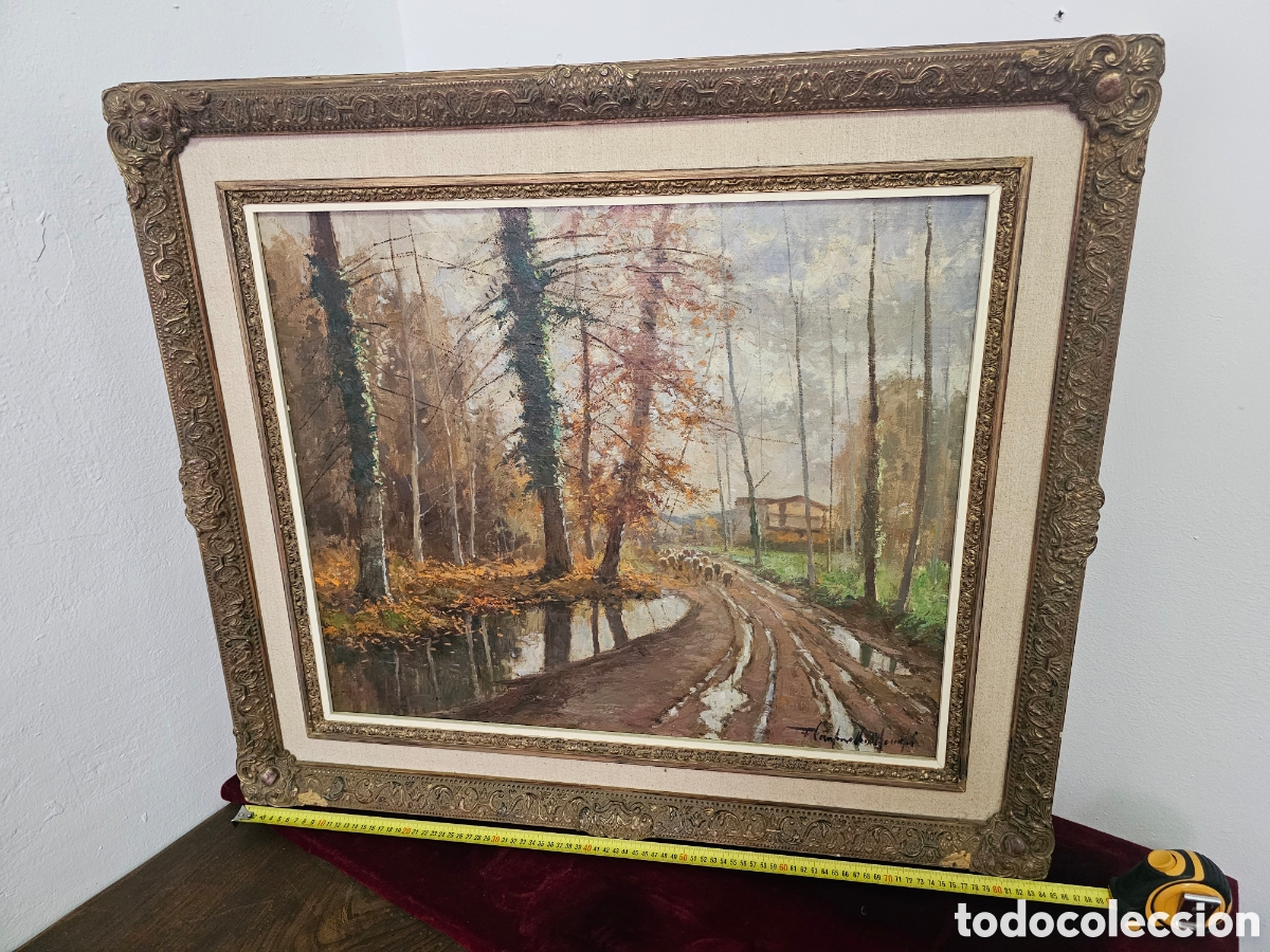 Arte: &Oacute;leo Original de Rafael Griera &ndash; &rdquo;Dia de pluja. La Moixina d'Olot&rdquo;