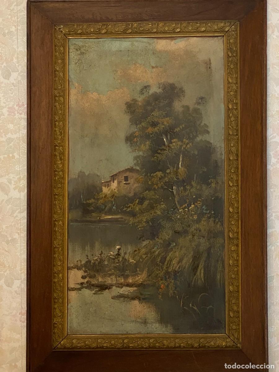 Arte: Pintura al &oacute;leo. Pintor: Ru&iacute;z. Paisaje natural