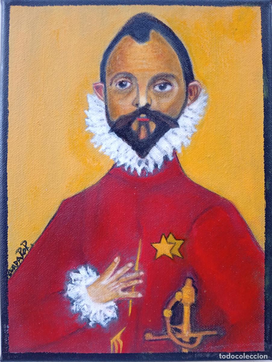 Arte: Versi&oacute;n de El Caballero de la Mano en el Pecho, de El Greco - Foto 1