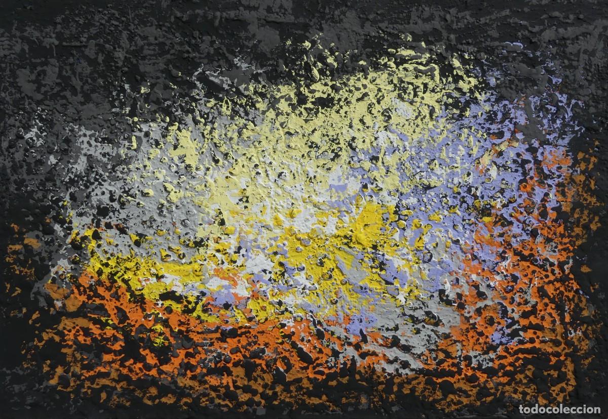Arte: PINTURA ABSTRACTA DE JOSE SANZ SALA REALIZADA SOBRE TABLERO ( PAGO POR BIZUM )