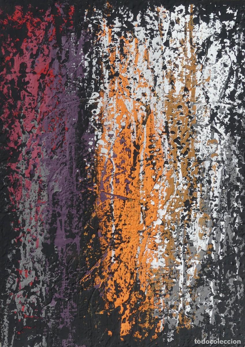 Arte: PINTURA ABSTRACTA DE JOSE SANZ SALA REALIZADA SOBRE TABLERO ( PAGO POR BIZUM )