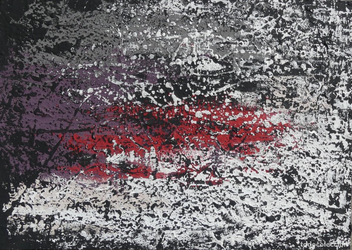 Arte: PINTURA ABSTRACTA DE JOSE SANZ SALA REALIZADA SOBRE TABLERO ( PAGO POR BIZUM )