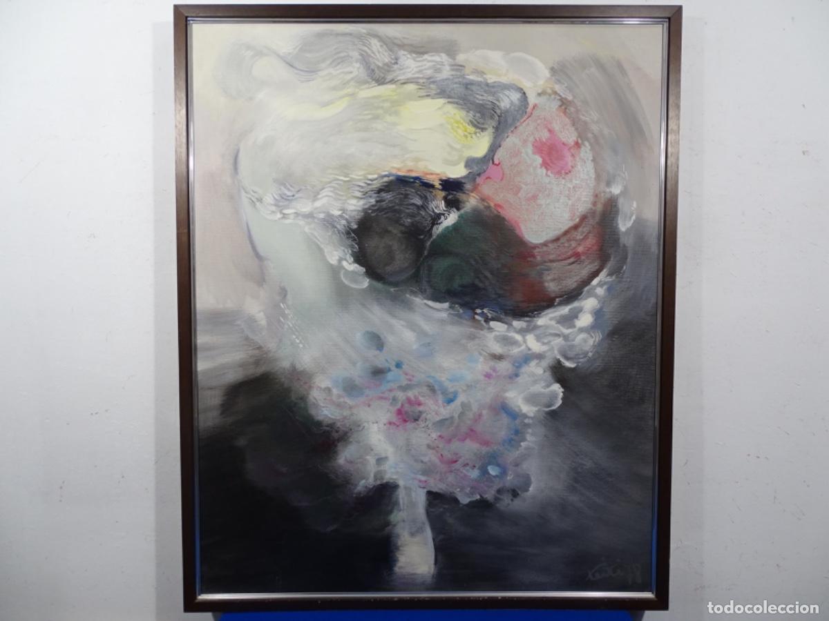 Arte: GRAN OLEO ABSTRACTO SOBRE TELA FIRMA ILEGIBLE 1978. XEIXI ?