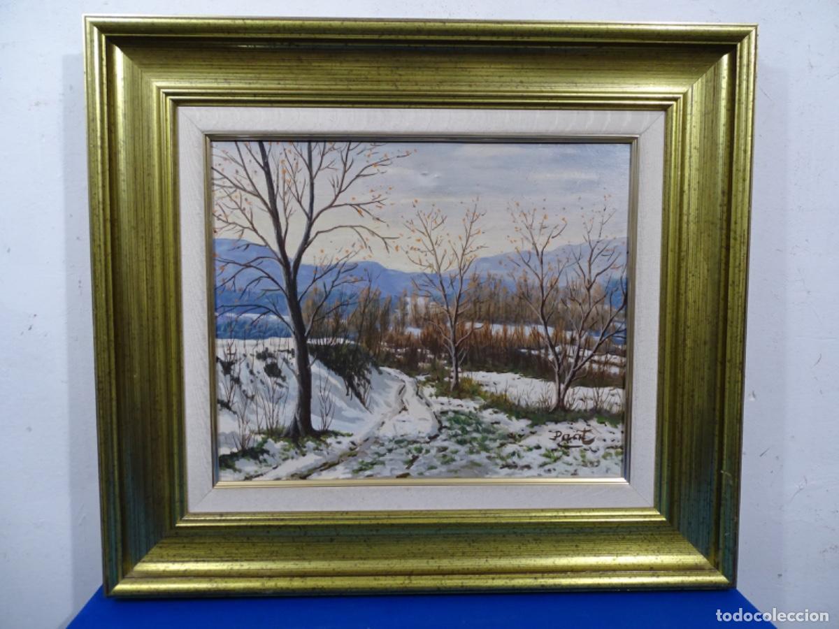 Arte: &Oacute;LEO SOBRE TELA FIRMA ILEGIBLE. PAISAJE NEVADO. SANTA EUGENIA, CERDANYA 1994.