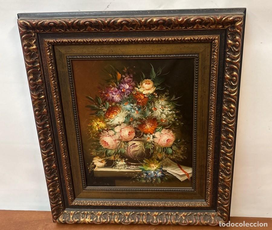 Arte: Bodeg&oacute;n Flores al &Oacute;leo Sobre Lienzo - Foto 4