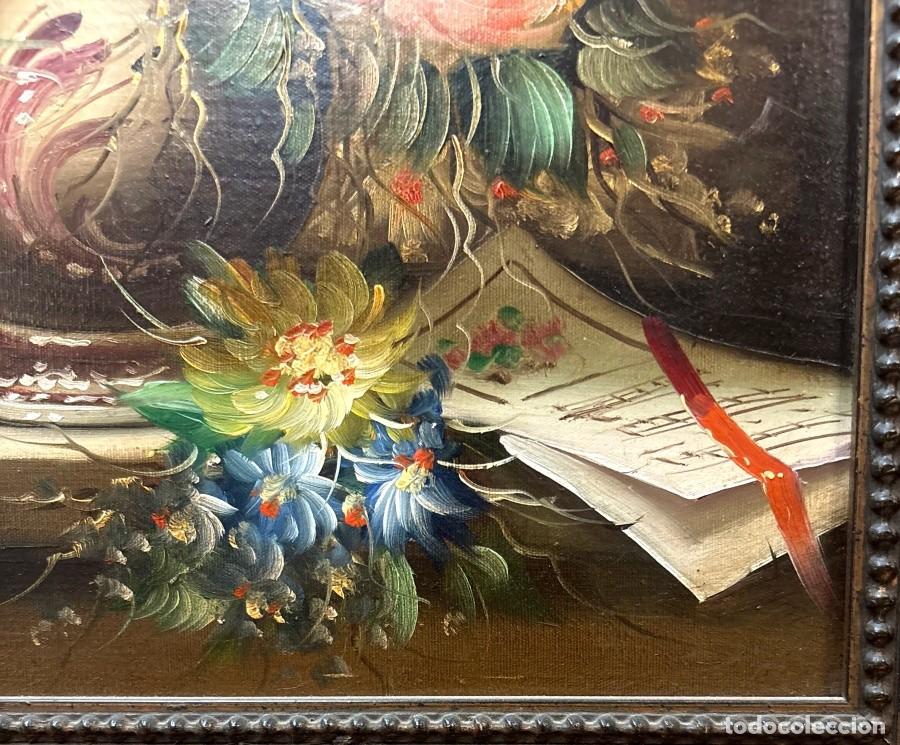 Arte: Bodeg&oacute;n Flores al &Oacute;leo Sobre Lienzo - Foto 7