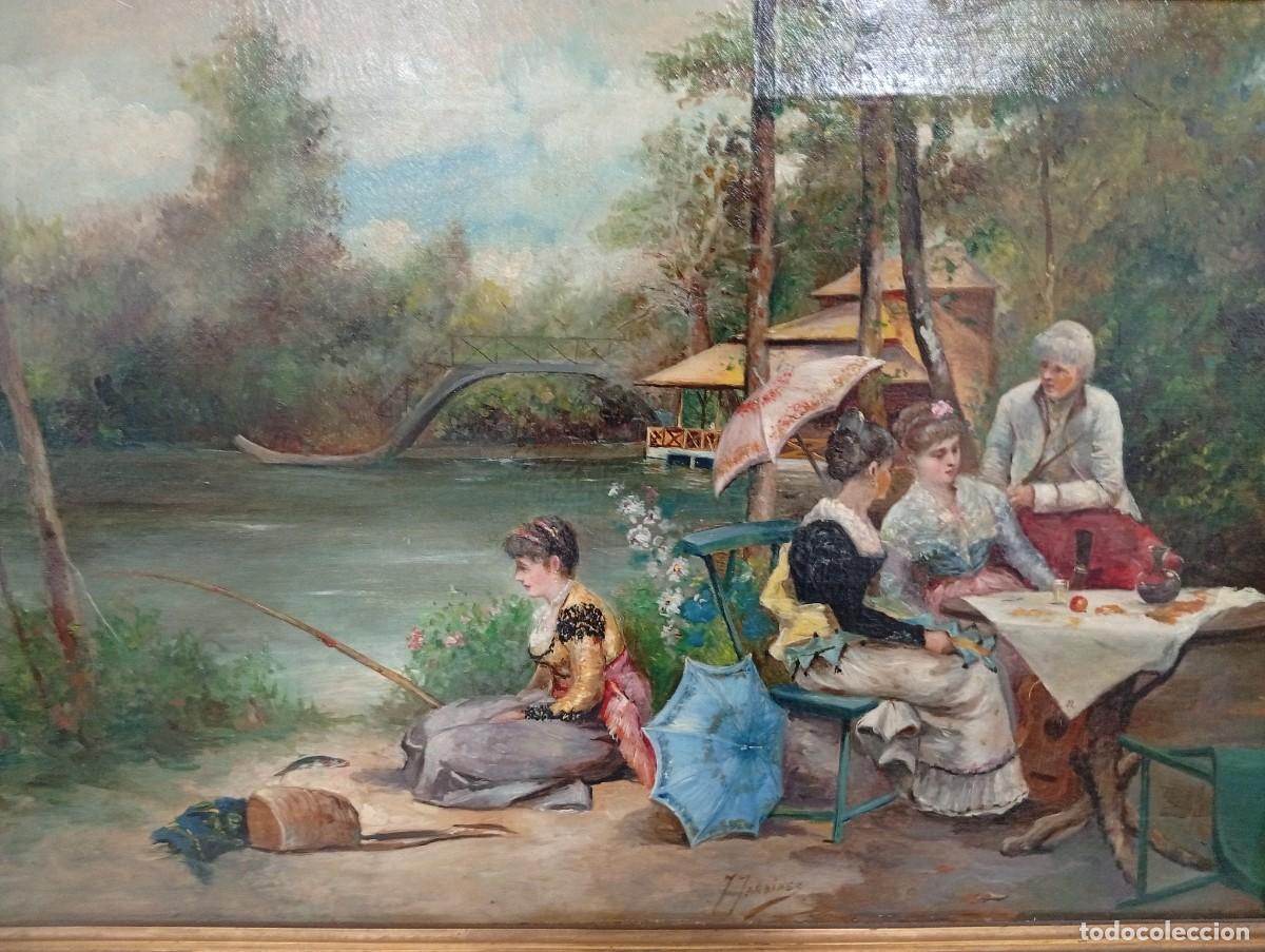 Arte: JOS&Eacute; MAR&Iacute;A JARDINES, ESCENA CAMPESTRE 1862-1932 FIRMADO Y DOCUMENTADO.