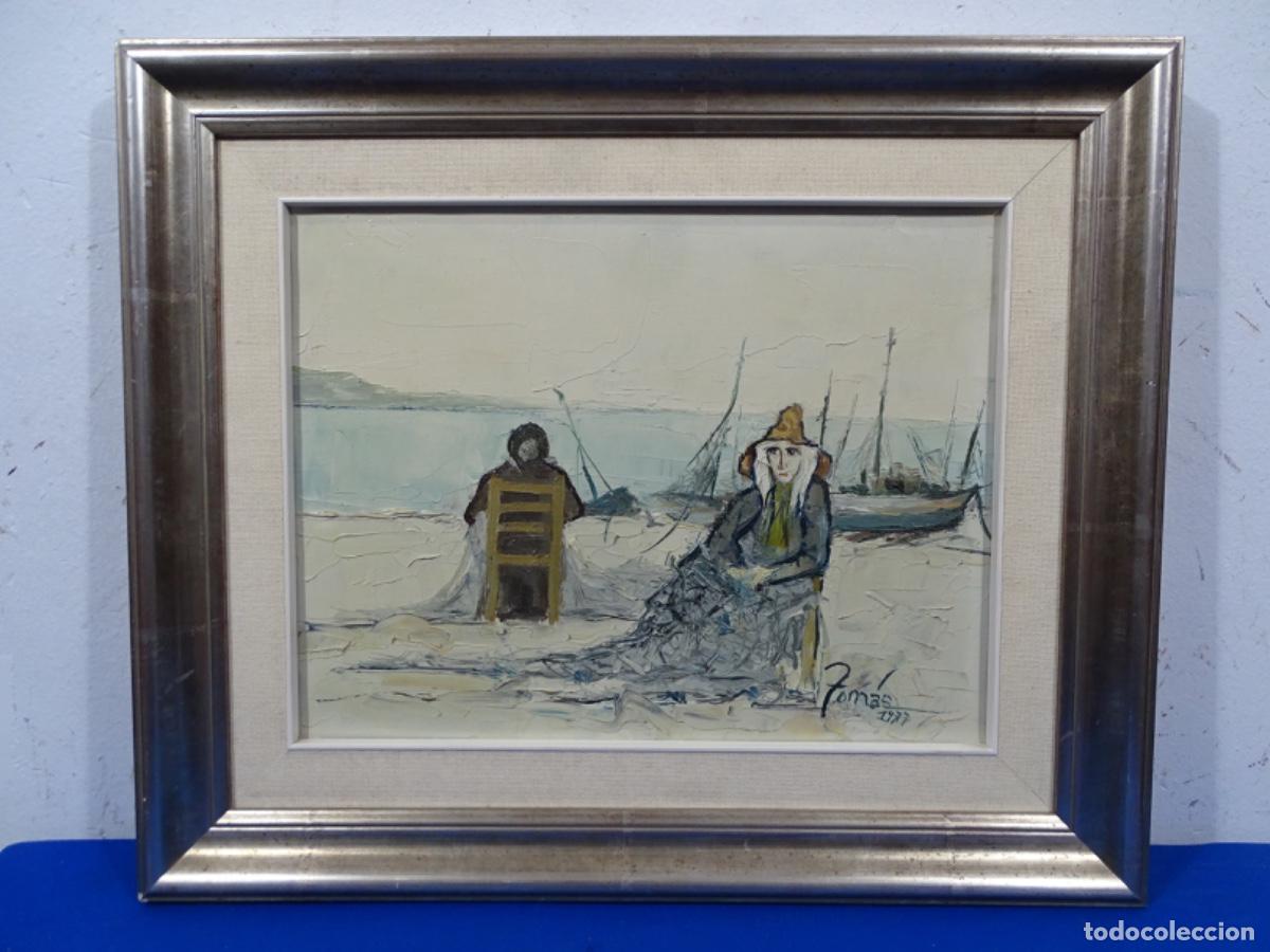 Arte: &Oacute;LEO TELA FIRMADO TOM&Agrave;S 77. GALER&Iacute;A CARBONELL REUS.