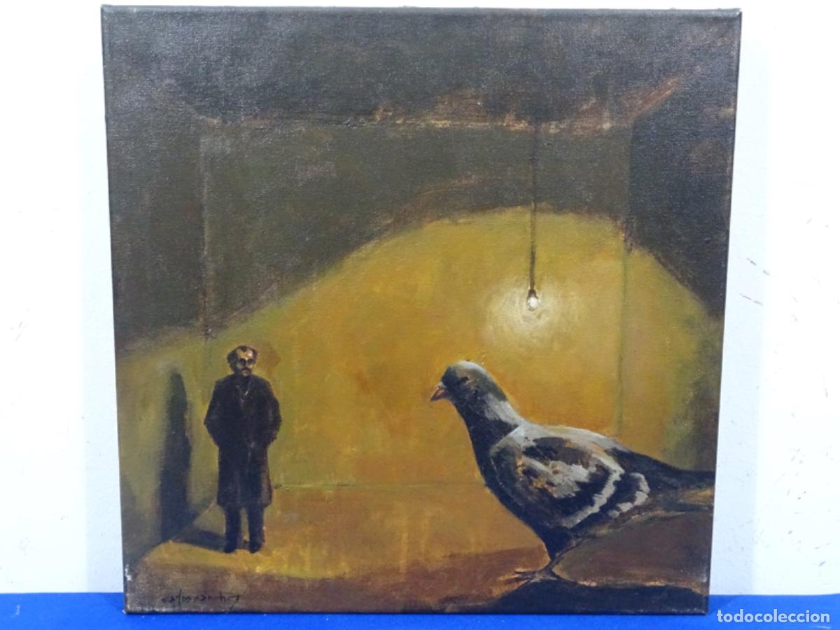 Arte: &Oacute;LEO TELA CARLOS S&Aacute;NCHEZ 2004. &ldquo;EL DOMADOR DE PALOMAS&rdquo;