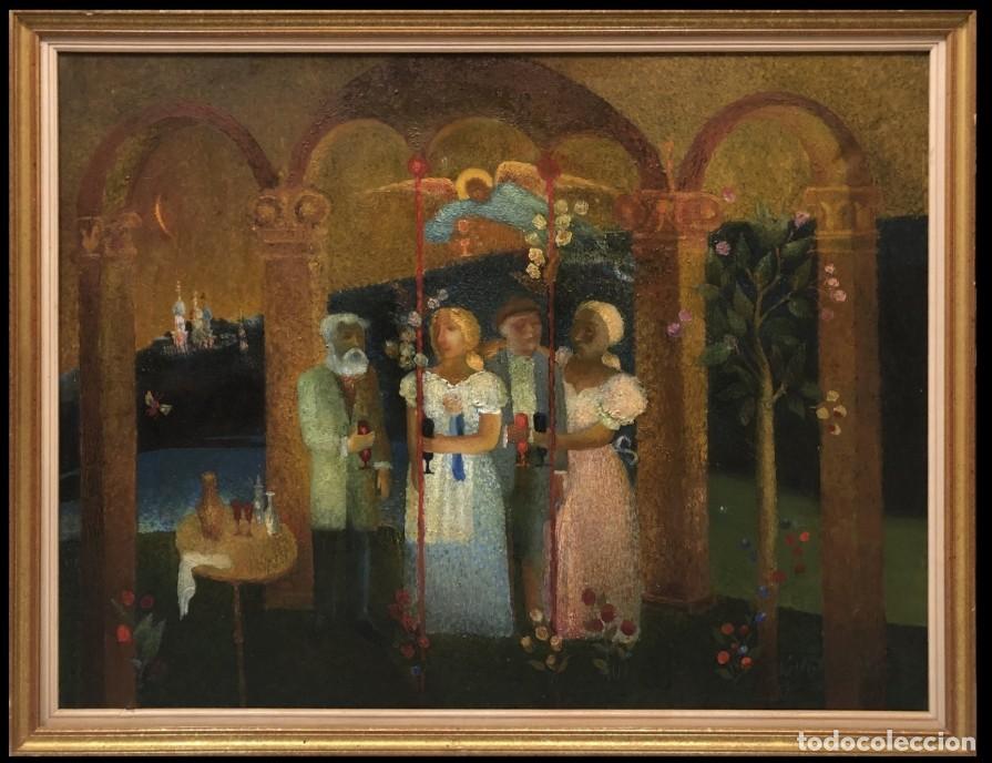 Arte: Anatolij Kljutschinski (1938) - El brindis - Escuela Naif