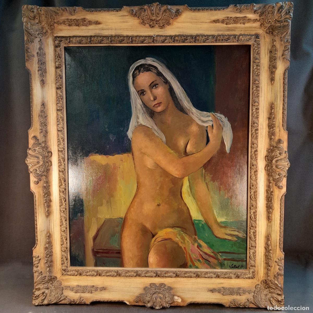 Arte: A-574. &Oacute;LEO SOBRE LIENZO: RETRATO FEMENINO CON TOCADO DE LU&Iuml;SA SALLENT. A&Ntilde;O 1977