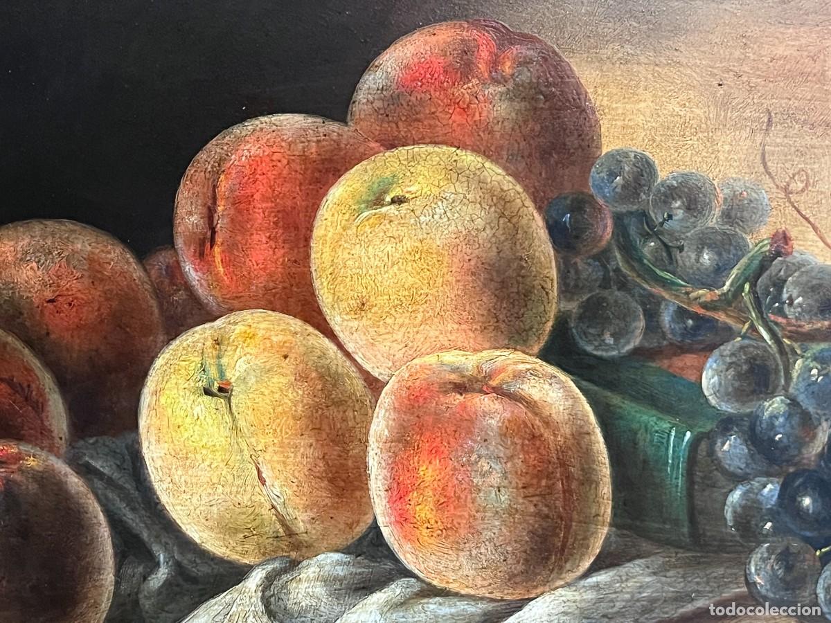 Arte: Bodegon oleo sobre chapa 1886 (P.Alvarez?) - Foto 3