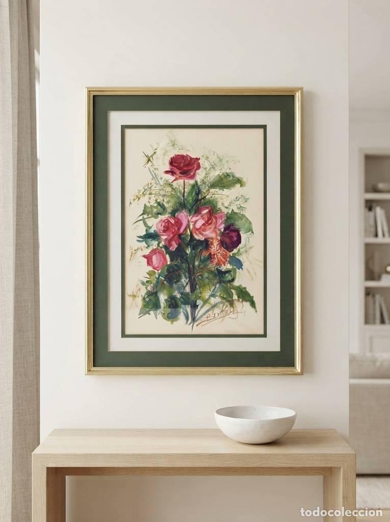 Arte: CUADRO RAMO DE ROSAS