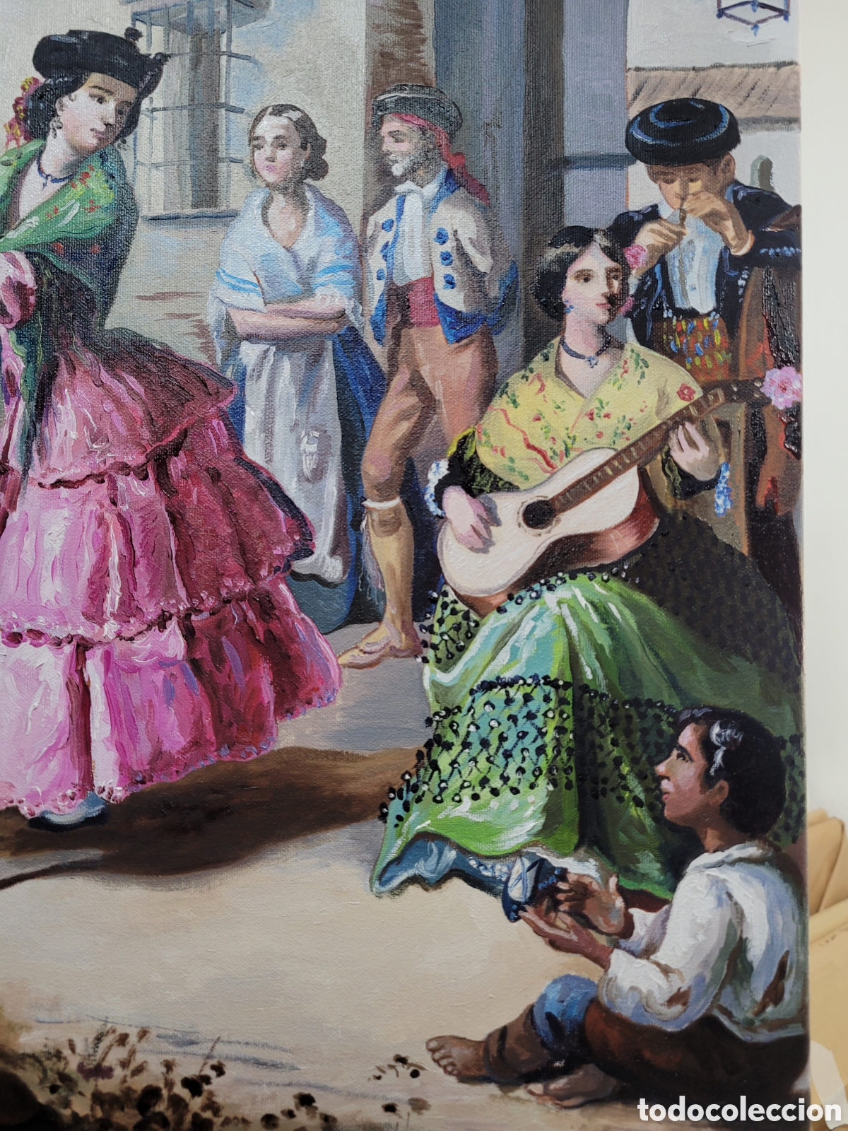 Arte: &Oacute;LEO LIENZO COSTUMBRISTA - Foto 6