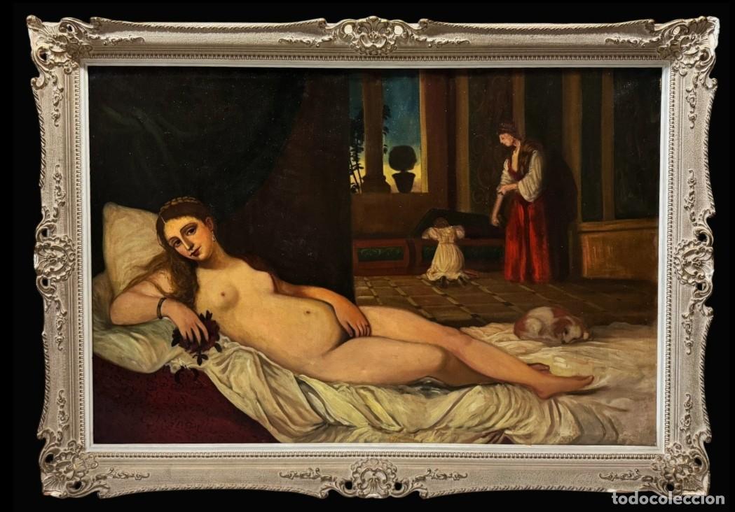 Arte: La Venus de Urbino, seg&uacute;n Tiziano Vecellio - Escuela europea (c. 1930)