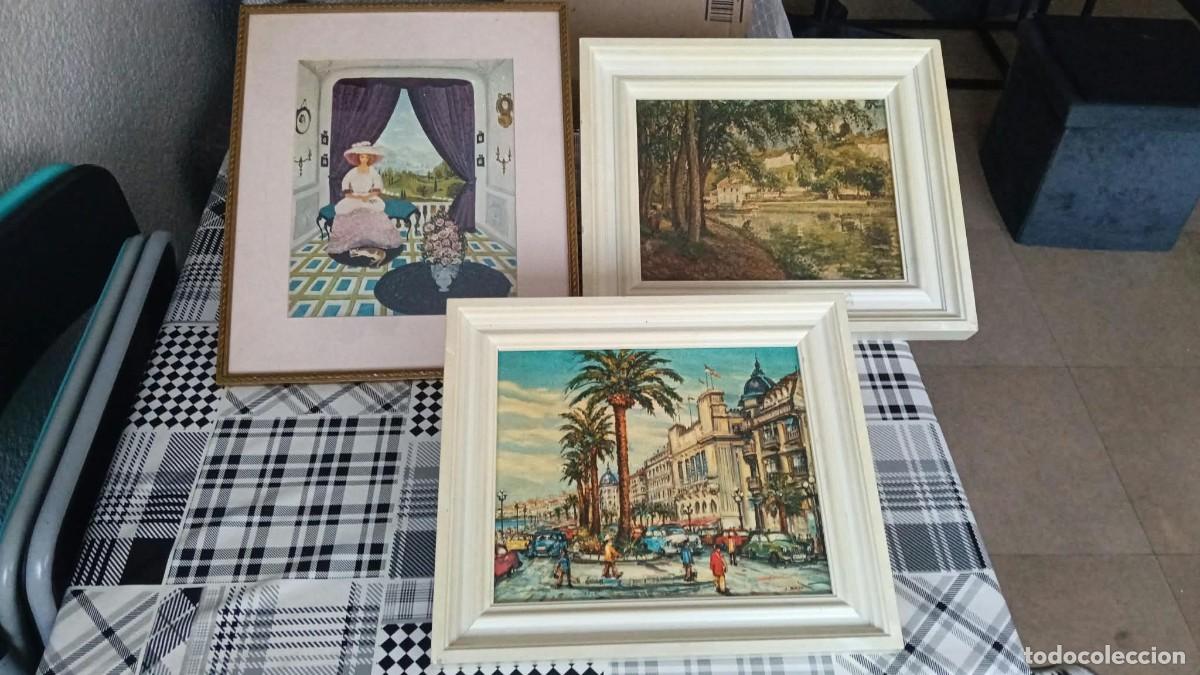 Arte: Trilog&iacute;a Decorativa Vintage - &Oacute;leo J. Bir&oacute;n, Lienzo Pissarro (Ed. Braun Par&iacute;s 1956) y L&aacute;mina. Enmarc