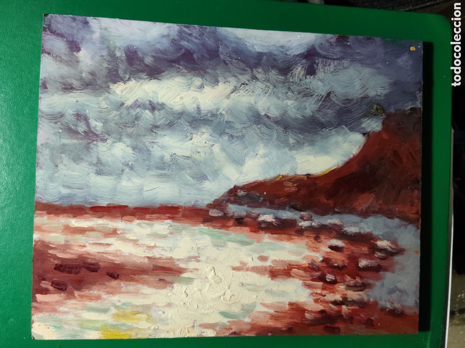 Arte: OLEO PINTADO A MANO 25X20 AUTOR DESCONOCIDO