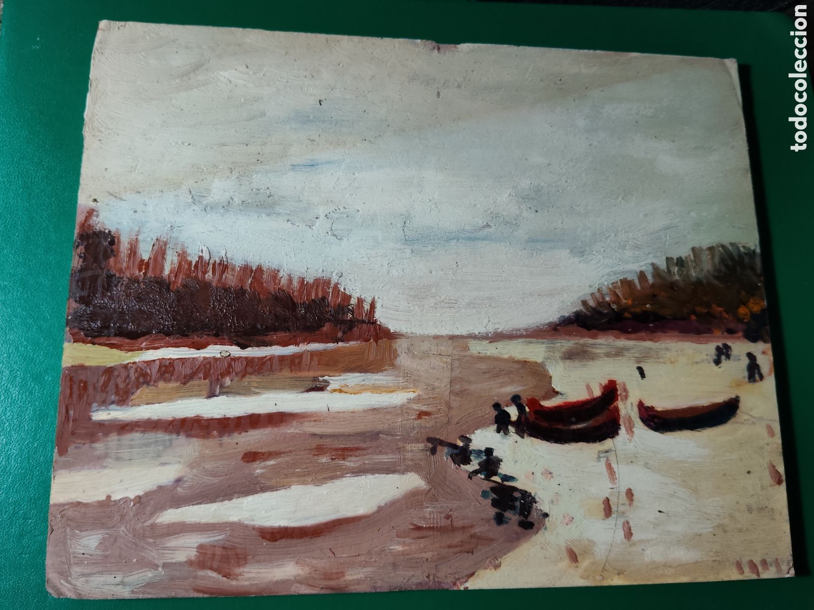 Arte: OLEO PINTADO A MANO 25X20 AUTOR DESCONOCIDO