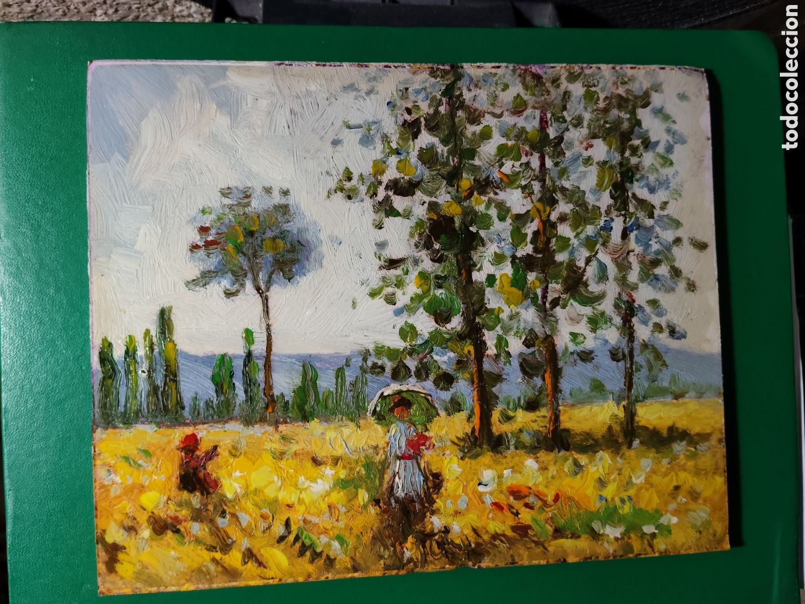 Arte: OLEO PINTADO A MANO 25X20 AUTOR DESCONOCIDO