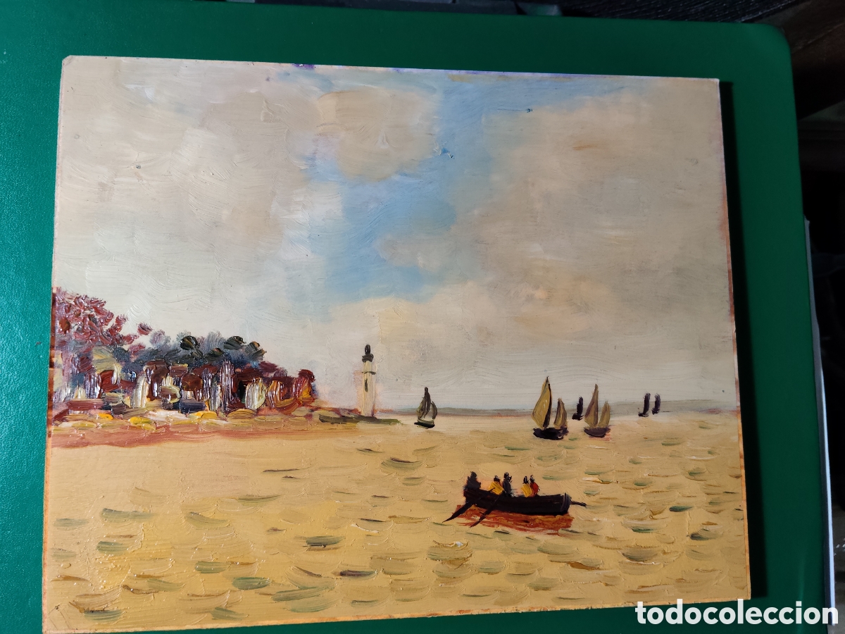 Arte: OLEO PINTADO A MANO 25X20 AUTOR DESCONOCIDO